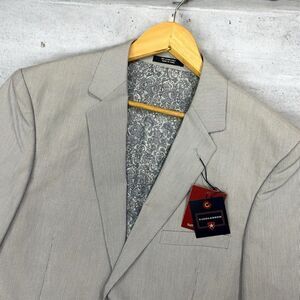 Saddlebred Blazer Sport Coat‎ Jacket Men's Size 40R Blue Striped NEW READ